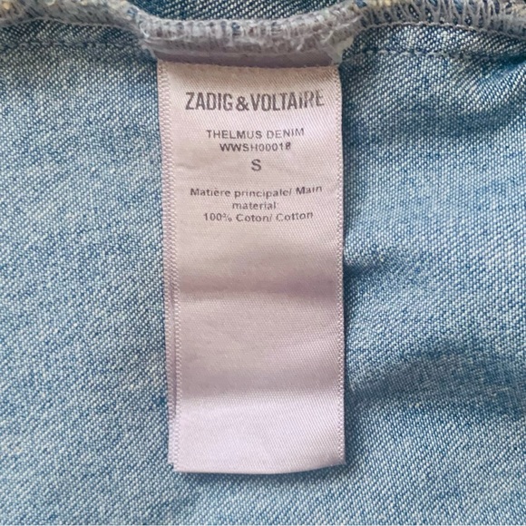 NWOT Zadig and Voltaire Thelmus Denim Jacket - Picture 13 of 13